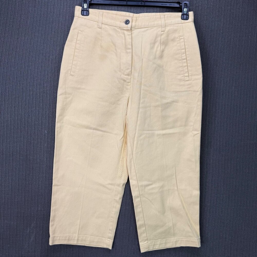 Christopher & Banks Womens Size 8 yellowish Capri Pants Cotton Blend